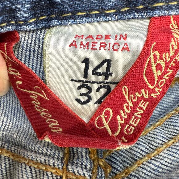 Lucky Brand Jeans Women's 14/32 Blue Y2K by Gene Montesano Straight Leg VTG - Picture 10 of 16